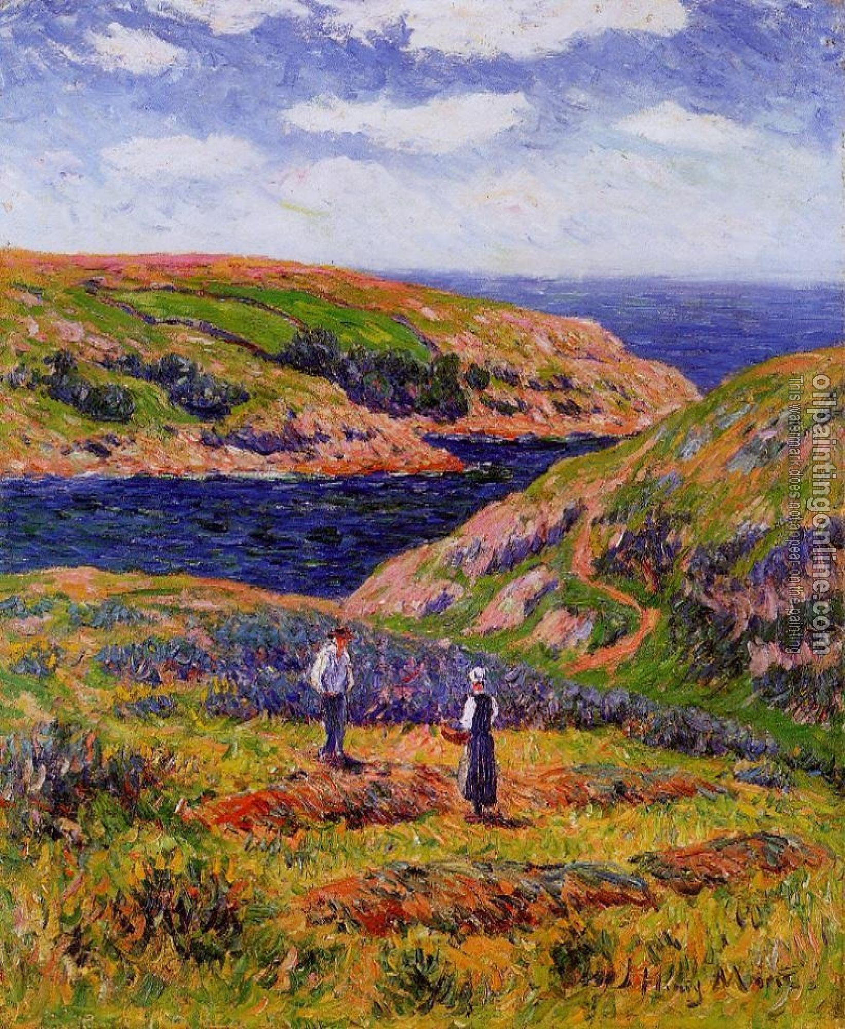 Moret, Henri - Cliffs at Clohars, Caronet